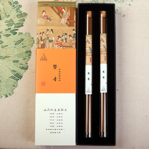 【茶香器韵】历史名人香组合——入门款  婴香（黄庭坚）；荀令十里香；赵清献公香；双管装 各一盒 赠荷塘月色黑檀线香炉 商品图2