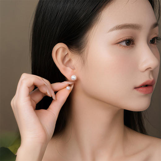 【一口价】18k金珍珠耳饰 简约百搭珍珠耳钉耳环女士礼物MEMORA诗普琳ZE000101 商品图3
