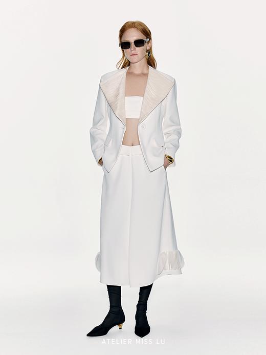 【云端仙踪】肌理柔纱艺术拼接收腰西装外套 商品图1