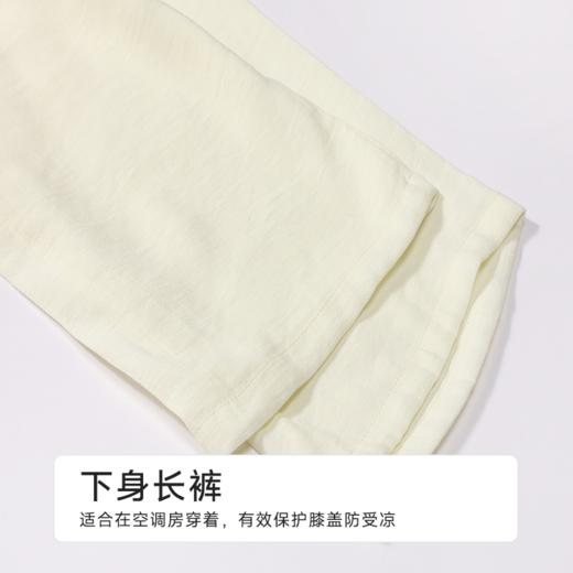 都市丽人女士梭织棉长袖套装薄麻麻纱生活家居长袖类LHH2E7 商品图5