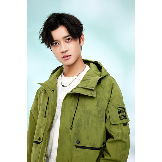 【新品上新】HX 春秋季带帽茄克衫外套脏脏扎染S105511077101 商品图3