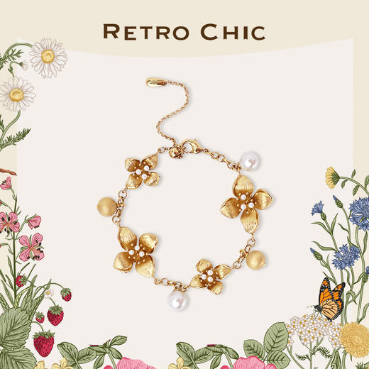 Garden of Eden 伊甸园系列 | 金丝四瓣花手链 商品图0