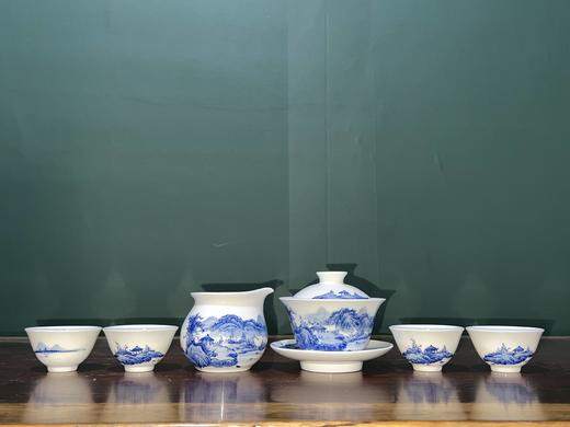 青花山水茶具套组 商品图0