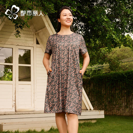 都市丽人女士特价棉质短袖套装薄牛奶丝弹力缎超值精选短袖类LHH6F7 商品图1