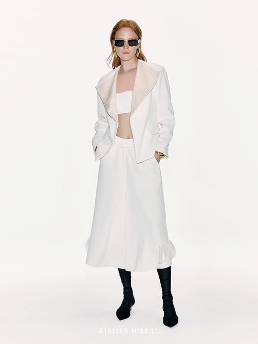 【云端仙踪】肌理柔纱艺术拼接收腰西装外套 商品图3