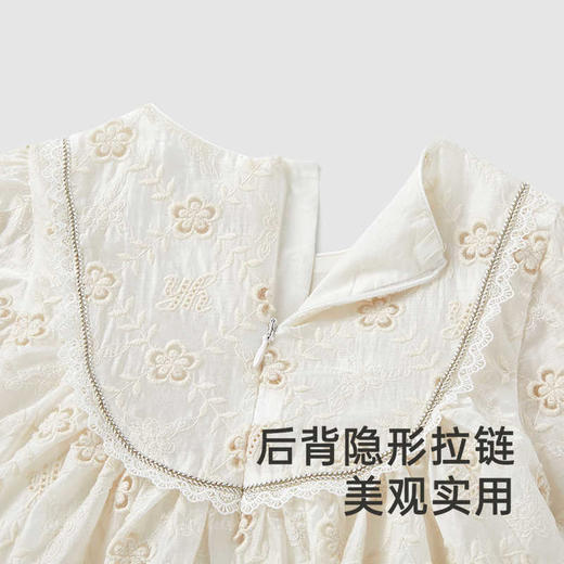 英氏女童连衣裙夏季短袖女童礼服绣花连衣裙2025新款YRLCJ1R036A 商品图3