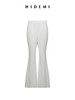 HIDEMI 白色绵羊毛混纺极简设计感显瘦喇叭长裤气质设计感拖地神裤 商品缩略图7