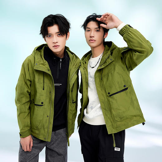 【新品上新】HX 春秋季带帽茄克衫外套脏脏扎染S105511077101 商品图1