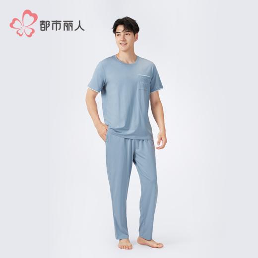 都市丽人男士莫代尔短袖套装薄棉莫拉架生活家居短袖类FHH2C7 商品图1