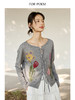 ForPoem 现货 25/SS 原创设计春日氛围感彩色刺绣花绑带针织开衫 商品缩略图2