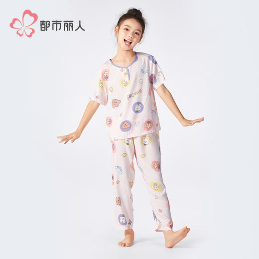 都市丽人童装梭织棉套装薄梭织人棉超值精选短袖类JHH2A2 商品图1