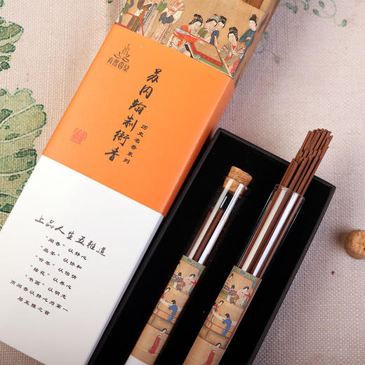 【茶香器韵】历史名人香组合——收藏款 苏东坡与香：苏内翰制衙香、东坡闻思香/逸品海南沉香 双管装 各一盒 赠荷塘月色黑檀线香炉 商品图2
