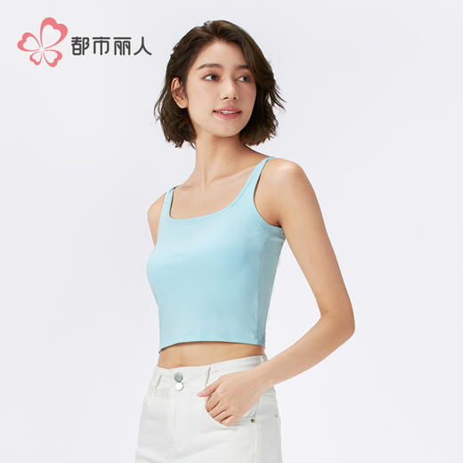 都市丽人棉质吊带背心罗纹棉时尚美搭吊带背心LVH3A4 商品图2