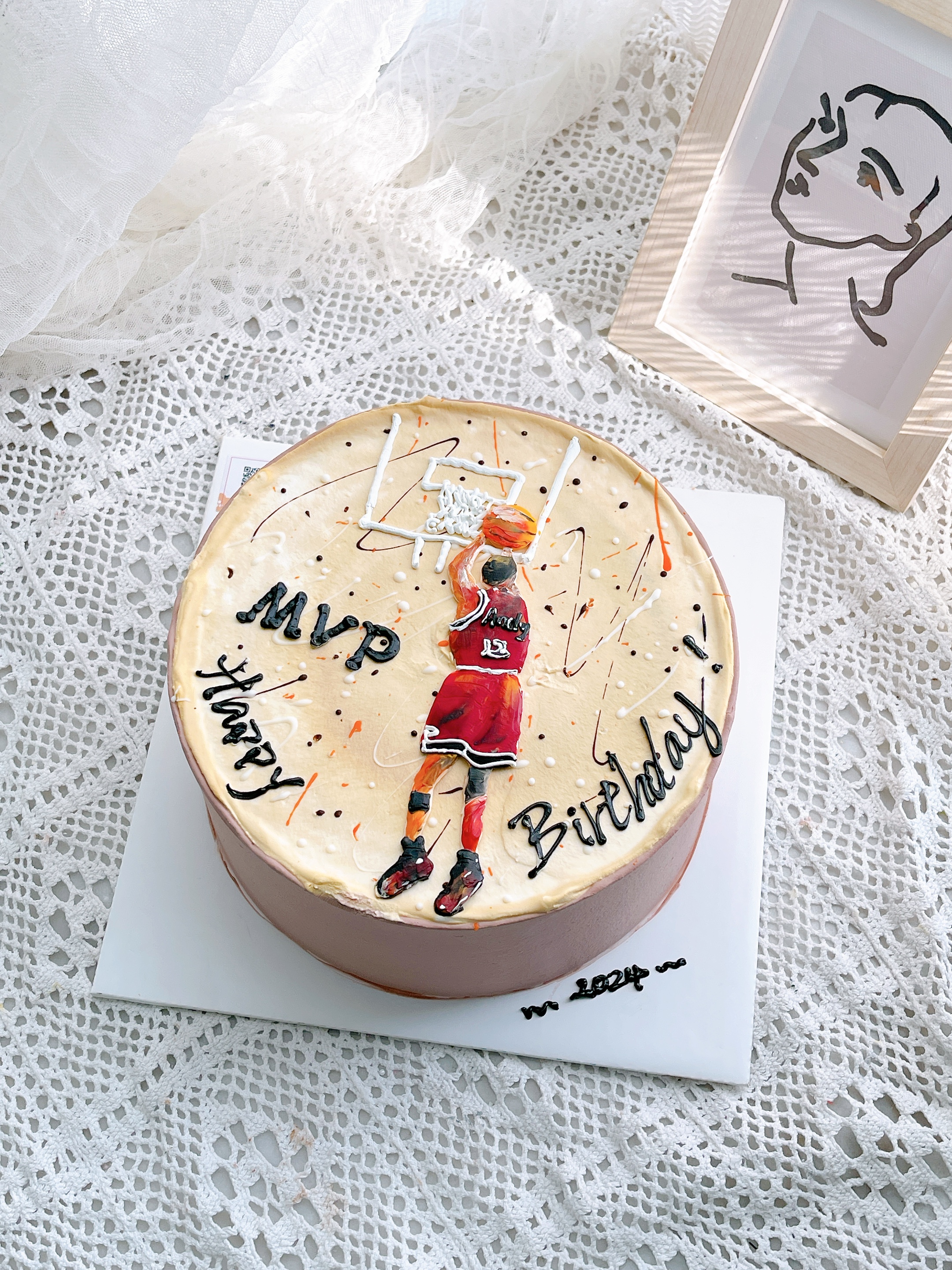 手绘篮球小子（球衣数字、颜色可改，可以联系客服或者备注一下哦）