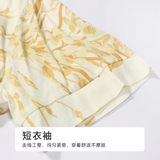 都市丽人女士梭织棉短袖套装薄梭织人棉生活家居短袖类LHH1B9 商品图6