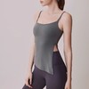 跃牌【海听系列】裸感抽绳打褶瑜伽服女固定胸垫吊带运动背心夏MZ71 商品缩略图2