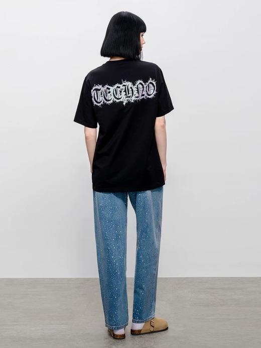 【超级品牌日】TCH潮牌卡通烫钻休闲百搭时尚圆领短袖T恤男女同款2025春夏新款T75B106008 商品图1