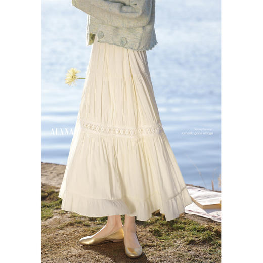 【6折秒杀】鹿向南「月光恋人」杏色新款半身裙L529219 商品图2