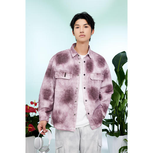 【新品上新】HX 春秋季水洗牛仔衬衫式茄克衫做旧喷色C105510004101/02 商品图6
