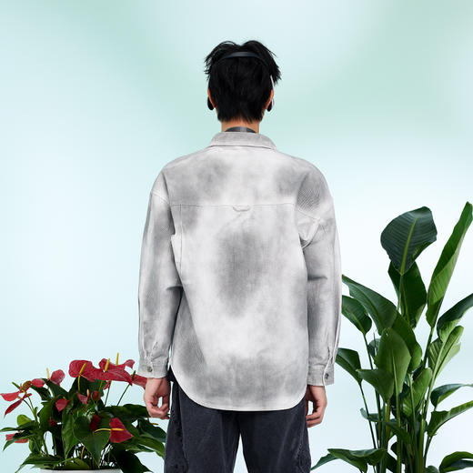 【新品上新】HX 春秋季水洗牛仔衬衫式茄克衫做旧喷色C105510004101/02 商品图5