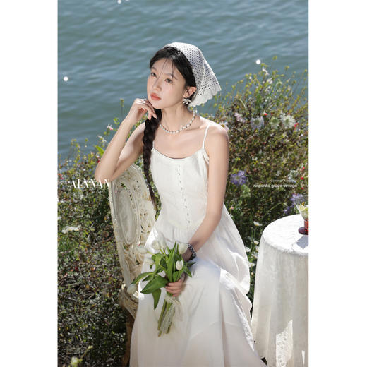 鹿向南「冷萃茉莉」吊带裙L529132 商品图3