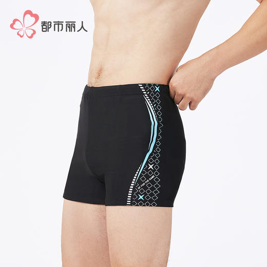 都市丽人男士泳裤薄半光涤泳布滨海休闲泳裤FSH6A4 商品图2