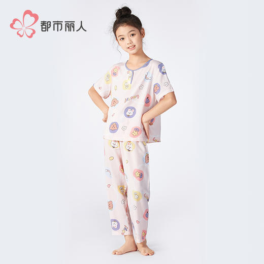 都市丽人童装梭织棉套装薄梭织人棉超值精选短袖类JHH2A2 商品图2