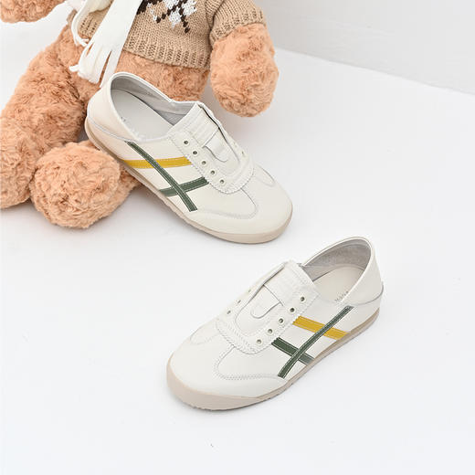 经典鲨女鞋2025年春季新款时尚拼色平底舒适一脚蹬跑步休闲鞋KW48-517011 商品图3