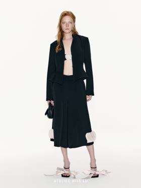 【极夜芭蕾】廓形立体下摆收腰拉链外套