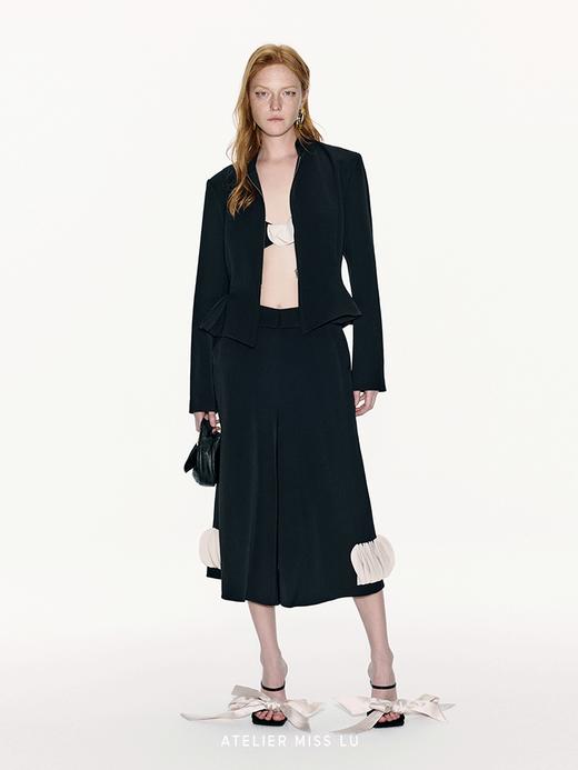 【极夜芭蕾】廓形立体下摆收腰拉链外套 商品图0