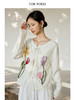 ForPoem 现货 25/SS 原创设计春日氛围感彩色刺绣花绑带针织开衫 商品缩略图0