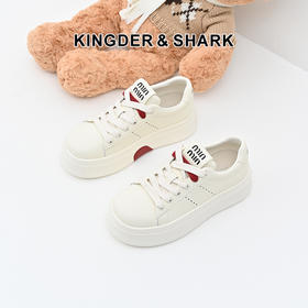 经典鲨女鞋2025年春款百搭圆头韩版舒适平底时尚休闲鞋小白鞋KW142-517011