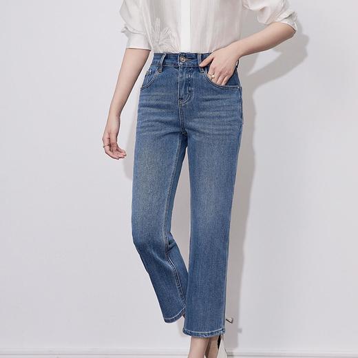 【高货wl】全新升级【铂金会员257/天猫339/差价82】(15627) 洛诗琳早春时尚休闲四面弹高腰玫瑰钉珠绣九分裤牛仔裤女 商品图1