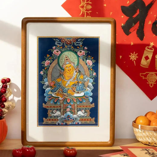 菜菜家唐卡金丝柚木桌摆|非遗唐卡传承画师，天然矿料纯手绘 商品图8