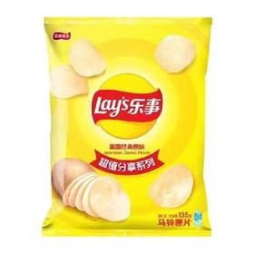 乐事薯片135g大包分享装 经典原味 休闲零食膨化大礼包