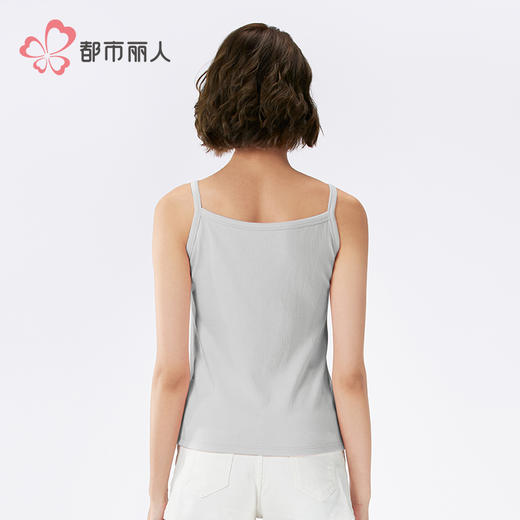 都市丽人棉质吊带背心锦棉罗纹基础简约吊带背心LVH5A1 商品图3