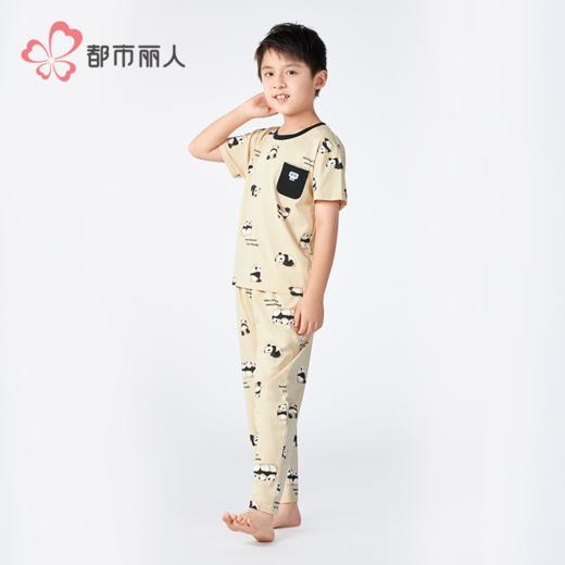 都市丽人童装正价棉质短袖套装薄32支纯棉单面亲情蜜语短袖类JHH9B4 商品图4