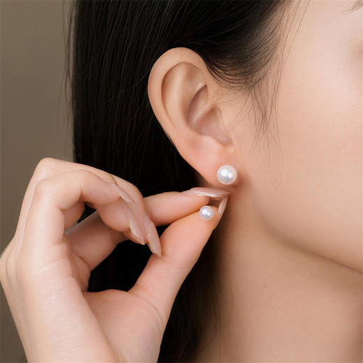【一口价】18k金珍珠耳饰 简约百搭珍珠耳钉耳环女士礼物MEMORA诗普琳ZE000101 商品图4