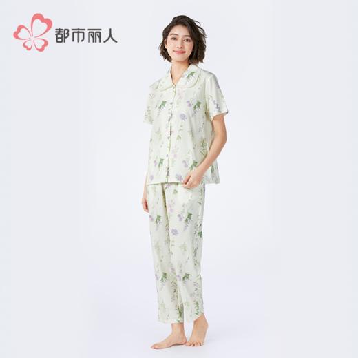 都市丽人女士梭织棉短袖套装薄梭织RC平纹生活家居短袖类LHH1D4 商品图1