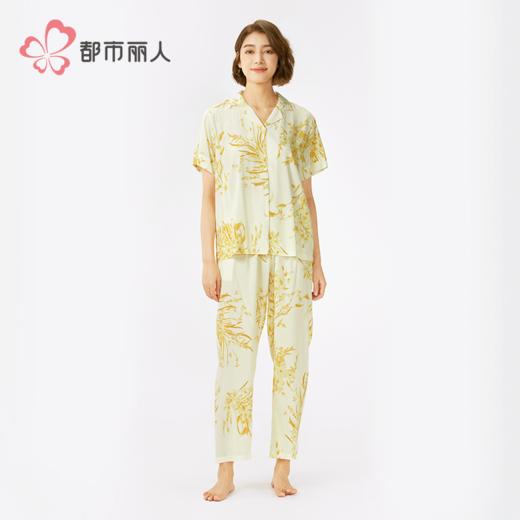 都市丽人女士梭织棉短袖套装薄梭织人棉生活家居短袖类LHH1B9 商品图1