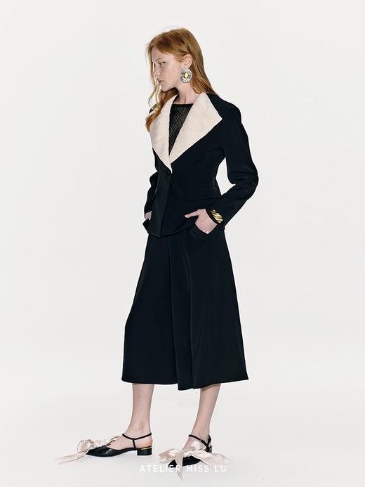 【云端漫步】肌理柔纱艺术拼接收腰西装外套 商品图1