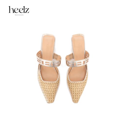 heelz设计师手工鞋履 ｜H繁花拉菲草穆勒鞋4.5公分 商品图1