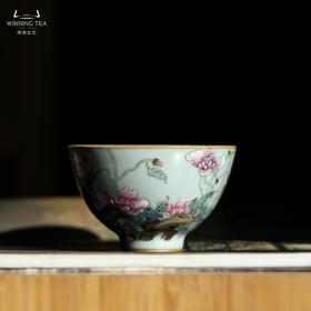 问鼎汝瓷鼎峰系列天青精工款鸿声杯（虞美人）