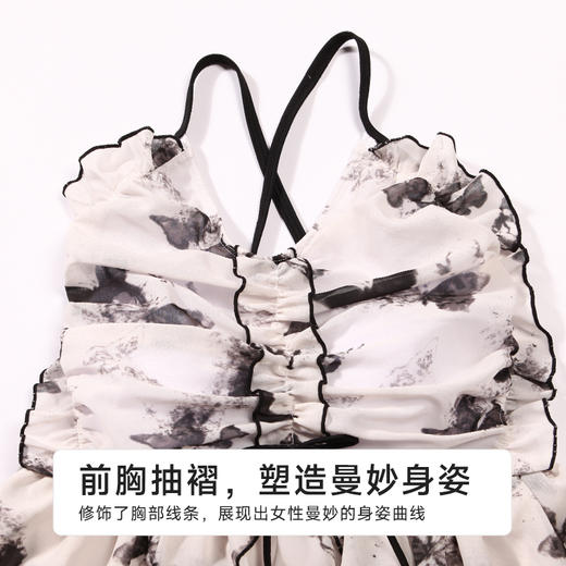 都市丽人女士连体泳衣薄雪纺滨海休闲一体式泳衣LSH1A1 商品图5