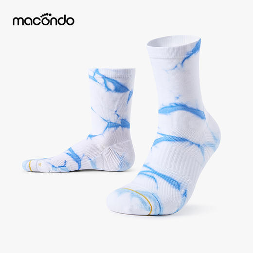 春秋马孔多男女跑步训练袜3代 扎染 透气吸汗 柔软高弹 5级抗jun 立体减震 支撑足弓 专业运动纱线【99元2双】 商品图2