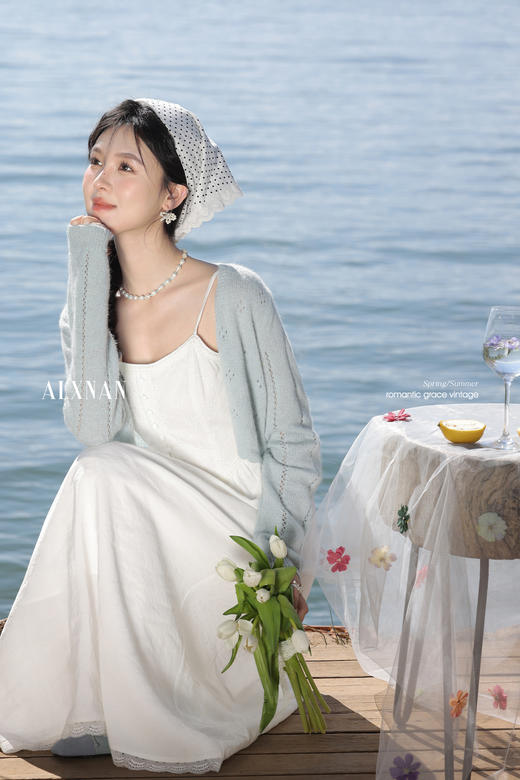 鹿向南「冷萃茉莉」吊带裙L529132 商品图5