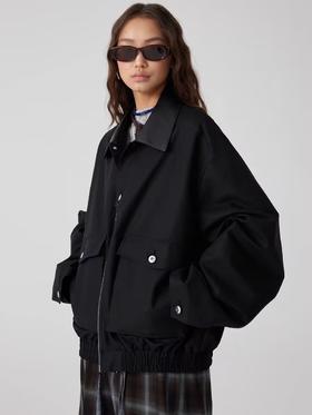 Simple Project/Y2538/皮领半拉链夹克