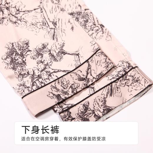 都市丽人女士丝质长袖套装薄冰雪丝印花好睡好眠长袖类LHH1D3 商品图6