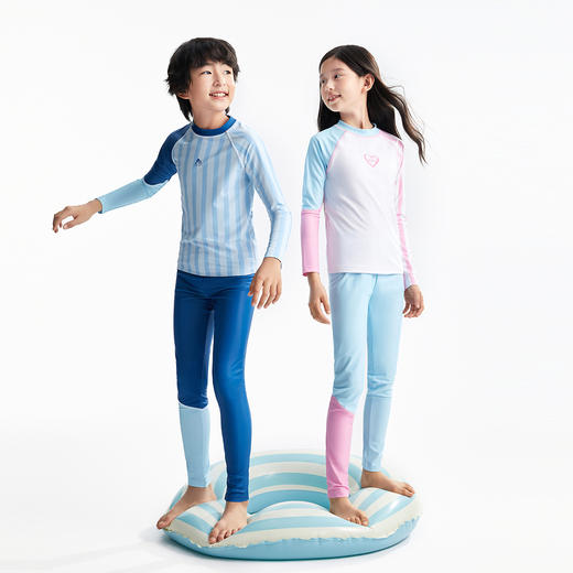 男女童分体长袖泳衣套装夏季新款安奈儿童装JM527053 商品图3