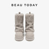 BeauToday 牛猄仿水貂毛 厚底增高雪地靴 堆堆靴[双色可选]08305 商品缩略图5